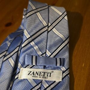 Zanetti Blue Plaid Men's Tie